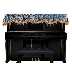 Vintage Piano Cover Piano Cloth Upright Piano Dust Cover Gold Stamping Flannel