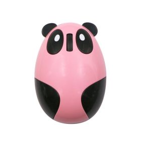 Wireless Rechargeable Mouse Optical Ergonomic Computer Mice Cute Panda Shape Pink USB Mice For Girl Kid Laptop PC Macbook (Ships From: China, Color: Pink)