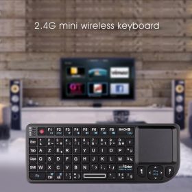 HOT Mini 2.4G RF Wireless Keyboard Spanish French Russian English Keyboard Backlight Touchpad Mouse for PC Notebook Smart Tv Box (Axis Body: English, Color: White Backlight)