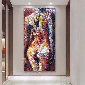 Handmade Oil Painting Canvas Wall Art Decoration Modern Female Nude Human Body Living Room Hallway Bedroom Luxurious Decorative Painting (Style: 01, size: 90X120cm)