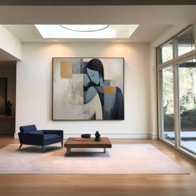 Picasso Cubist art Cubism Female Abstract Faceless Portrait Painting Modern wall art Original Figure wall art Lovers' decor Frame wall art (Style: 01, size: 160x160cm)