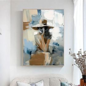 Ladies on holiday oil on canvas Set of 2 female Wabi sabi Wall Art Woman Painting Set of 2 Woman Modern wall art Woman Painting Unique gift (Style: 01, size: 60x90cm)