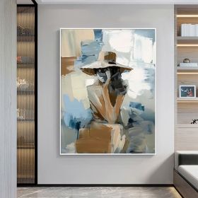 Ladies on holiday oil on canvas Set of 2 female Wabi sabi Wall Art Woman Painting Set of 2 Woman Modern wall art Woman Painting Unique gift (Style: 01, size: 90x130cm)