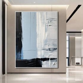 Large Blue Wall Art Blue Gray Abstract Wall Art Blue Nordic Textured Wall Art Wabi Sabi Wall Art Blue Oil Painting Minimalist Wall Decor (Style: 01, size: 120x160cm)