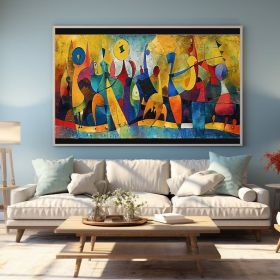 Abstract Colored Figures Oil Painting on Canvas Large Wall Art Original Famous Painting Modern Wall Art Living Room Home Decor Picasso Art (Style: 01, size: 120x160cm)