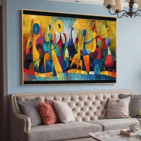 Abstract Colored Figures Oil Painting on Canvas Large Wall Art Original Famous Painting Modern Wall Art Living Room Home Decor Picasso Art (Style: 01, size: 70x100cm)