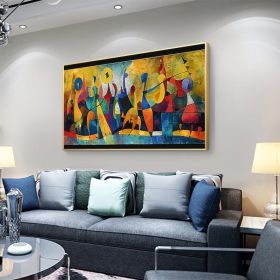 Abstract Colored Figures Oil Painting on Canvas Large Wall Art Original Famous Painting Modern Wall Art Living Room Home Decor Picasso Art (Style: 01, size: 90x130cm)