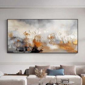 Original Acrylic Orange Texture Abstract Painting Orange Canvas Wall Art Orange Abstract Artwork On Canvas Colorful 3D Textured Oil Painting (Style: 01, size: 140x280cm)