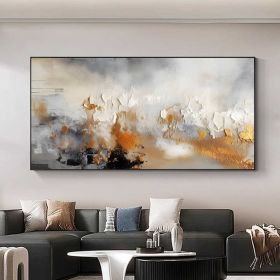 Original Acrylic Orange Texture Abstract Painting Orange Canvas Wall Art Orange Abstract Artwork On Canvas Colorful 3D Textured Oil Painting (Style: 01, size: 40x80cm)
