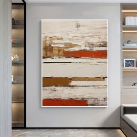 Large White Wall Art Blue Gray Abstract Wall Art White Nordic Textured Wall Art Wabi Sabi Wall Art Orange Oil Painting Minimalist Wall Decor (Style: 01, size: 80x120cm)
