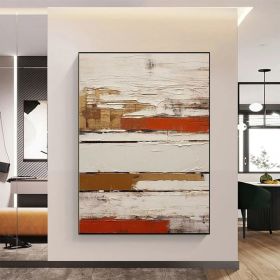 Large White Wall Art Blue Gray Abstract Wall Art White Nordic Textured Wall Art Wabi Sabi Wall Art Orange Oil Painting Minimalist Wall Decor (Style: 01, size: 70x100cm)
