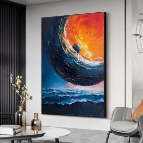 Original Colorful Starry Sky Oil Painting On Canvas Abstract Night Scene Painting Custom Painting Large Wall Art Living Room Home Decor (Style: 01, size: 120x240cm)